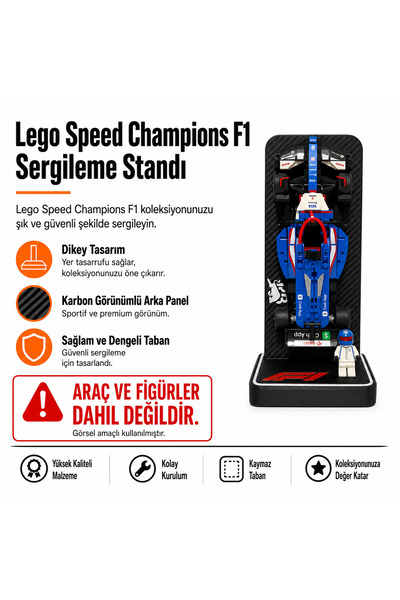 RUVORI Lego F1 Speed Champions Takımlı Sergileme Standı - Visa RB Racing F1 Team