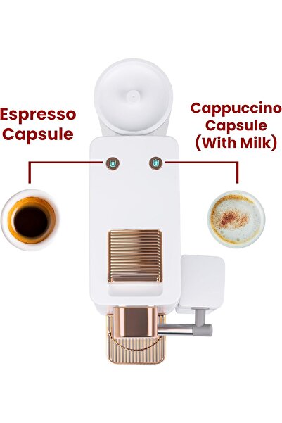 istanbuli capsule coffee maker with milk tank – 19-bar pressure for perfect espresso and cappuccino with rich crema and frothy milk
