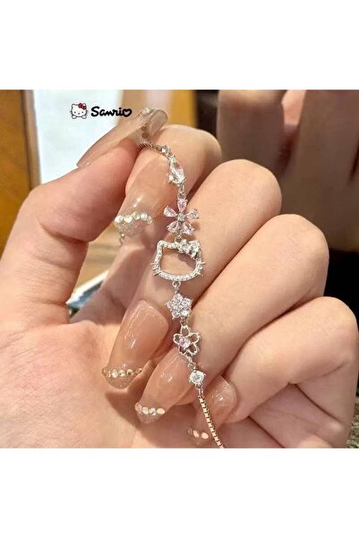 ArtBDesign Sakura Çiçekli Hello Kitty Bileklik