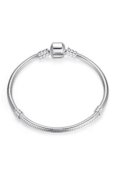 Kumsal Concept Bileklik 925 Ayar Charm Uyumlu Klasik Yılan Zincir Gümüş Sevgi...