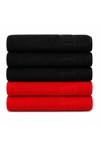 Lenjeria Pufoasa ✨ Top Bottom Set of 5 Premium 100% Cotton Face Towels, 50x90...