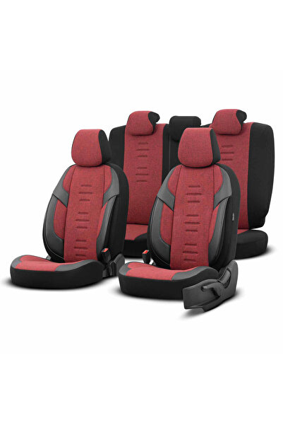 AMIO Set huse scaune PREMIUM, Universale, fractionate OTOM THRONE 103, rosu