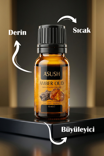 ASUSH Amber Oud Esansiyel Yağ 10 ML – Yoğun, Odunsu ve Lüks Koku Deneyimi