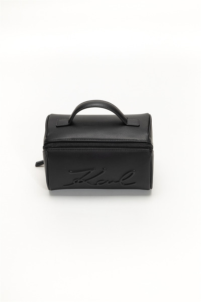Karl Lagerfeld K/Ville Washbag Kadın Makyaj Çantası Siyah