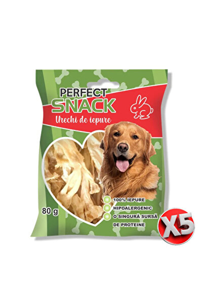 Perfect Snack Pachet 5 buc - Urechi de iepure, recompense caini 80g