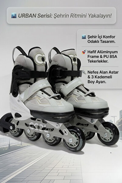 Cool Wheels Urban Serisi Premium Kutulu Ayarlanabilir (2+2 veya 2+1+1) Paten