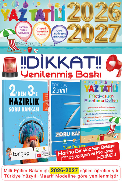 Tonguç Yayınları 2'den 3'e Hazırlık Kitabı & 2.Sınıf Tüm Dersler Zoru / Soru ...