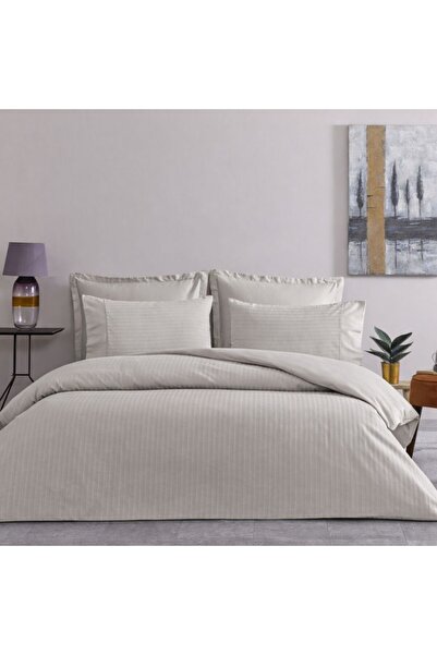 Taç Lenjerie de pat TAC premium satin de lux, Stripe gri deschis