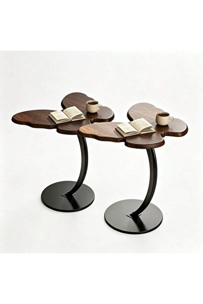 Snooe 2Pieces Coffee table wood Butterfly table living room bedroom,sofa side...