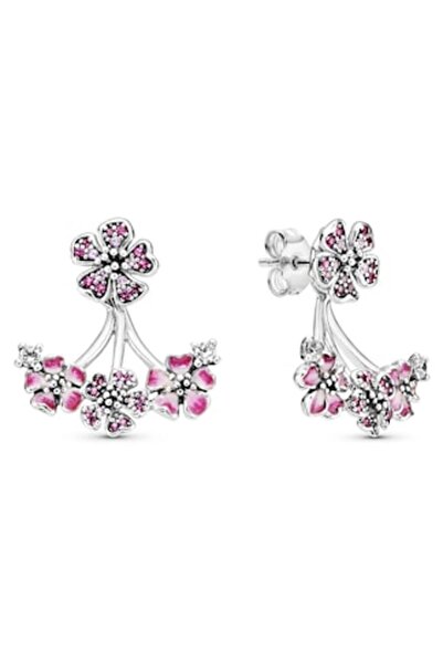 Pandora Cercei cu flori Roz de piersic - Argint 925