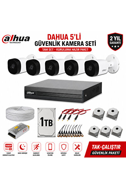 DAHUA 5'li HD Kamera Sistemi - 1 TB HDD