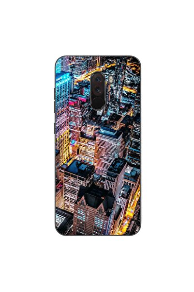OEM Калъф, съвместим с Xiaomi Pocophone F1, силиконов гел TPU модел  "Нощен г...
