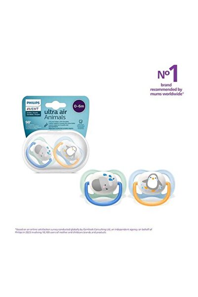 Philips AVENT SOOTHER ULTRA AIR ANIMALS 0-6M 2S SCF080/11: 3698