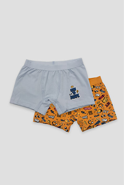 Defne Baby Set de boxeri din bumbac premium cu model, 2 piese, pentru băieți