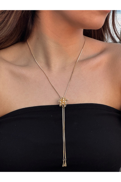 ESMECO Front Adjustable Tassel Detail Y Necklace