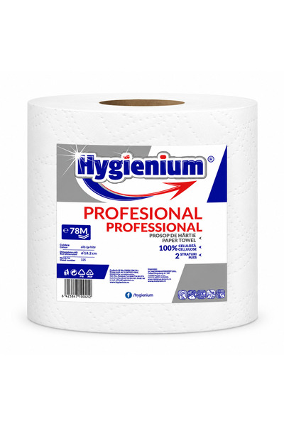 Hygienium SET 3 X Prosop de hartie, alb, celuloza, 2 straturi, 78 m,