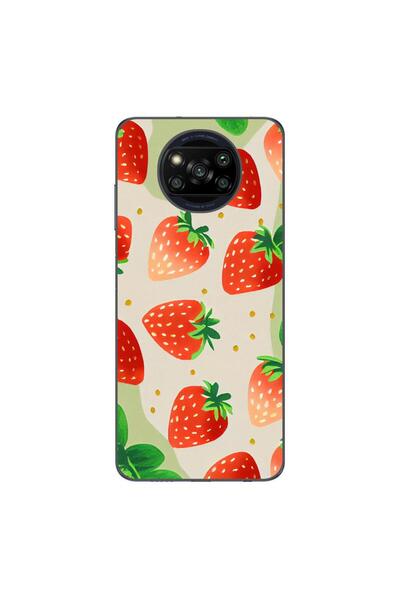 OEM Husa compatibila cu Xiaomi Poco X3 Pro Silicon Gel Tpu Model Capsuni Pattern