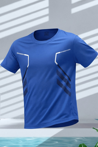 GENIUS STORE Ανδρικό αθλητικό μπλουζάκι προπόνησης γυμναστικής πολυεστέρας Αν...