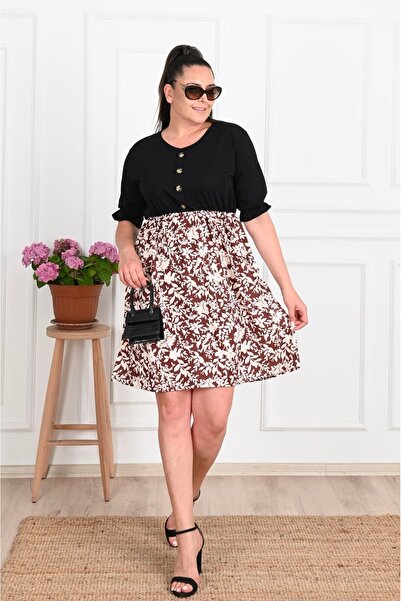 Bigsize Women's dress plus size cu nasturi 5086-22
