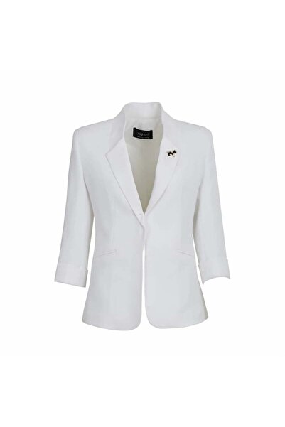 AYHAN Crepe Fabric Blazer Plus Size Women's Jacket