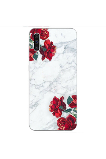 Other Samsung A70 red roses marble Transparent Silicone TPU Θήκη