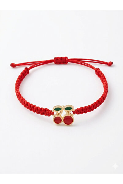 EL YAPIMI Cherry Macrame Bracelet