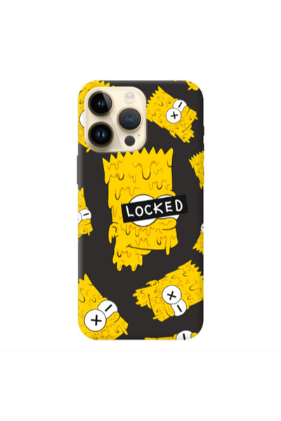 Other Apple iPhone 13 Pro Max Bart Simpson Black Colored Silicone TPU Θήκη