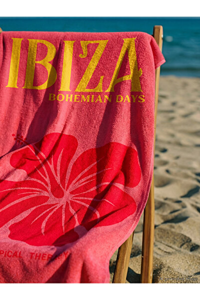 LC Waikiki Nevavm Farkıyla Ibiza Printed Women's Beach Towel 70X150 cm