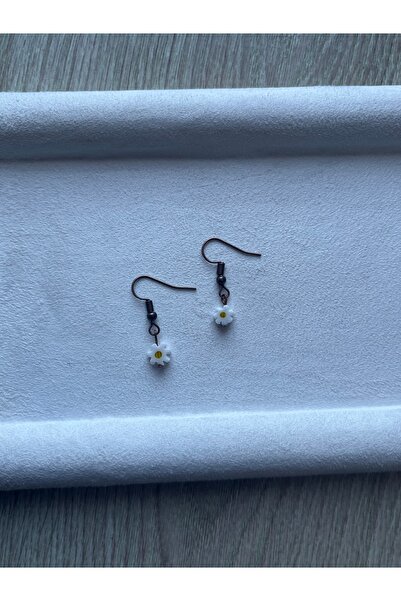 Pel Design Daisy Natural Stone Copper Standard Earrings Handmade