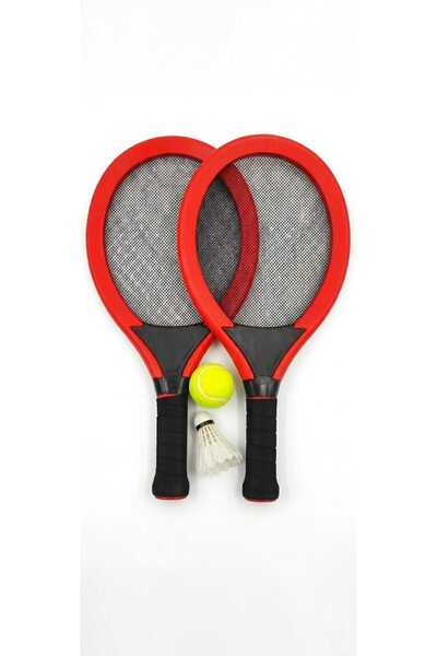 Gazi'nin Oyuncakları Çocuklar İçin Eğlenceli Kırmızı Tenis ve Badminton Raket...