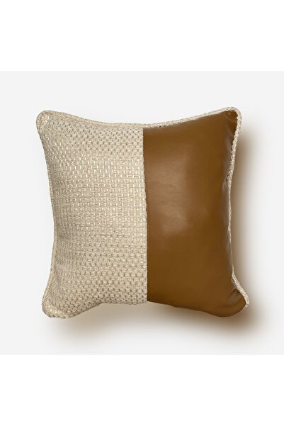 Lidoma Home غطاء وسادة من الجلد والبوكليه - 45x45