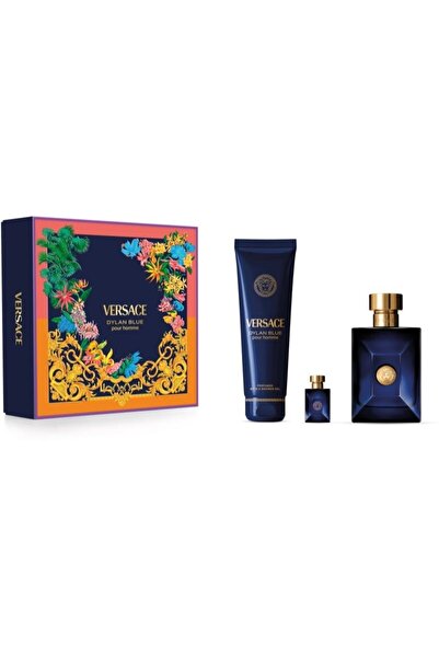 Versace Set cadou Pour Homme Dylan Blue, Apă de toaletă, 100 ml + 5 ml și Gel...