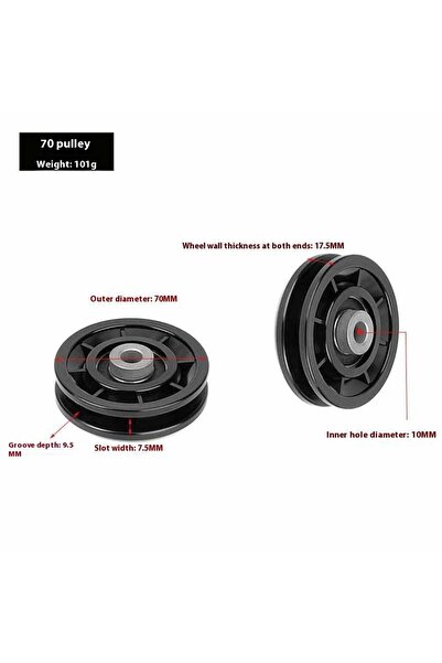 Choice6 70mm 1pcs 50-160MM Pulley Wheel Cable Fitness Bearing Universal Gym B...