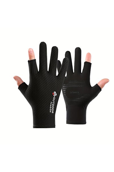 Choice black Summer Cycling Gloves Breathable Mesh Non-Slip Grip Touchscreen ...