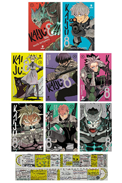 Kurukafa Yayınevi Kaiju No. 8 1-2-3-4-5-6-7-8. Ciltler Manga Seti (Manga Ayra...