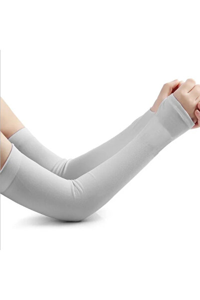 Choice1 grey Ice Silk Sleeve Sunscreen Cuff Arm Sleeves Uv Sun Sunburn Protec...