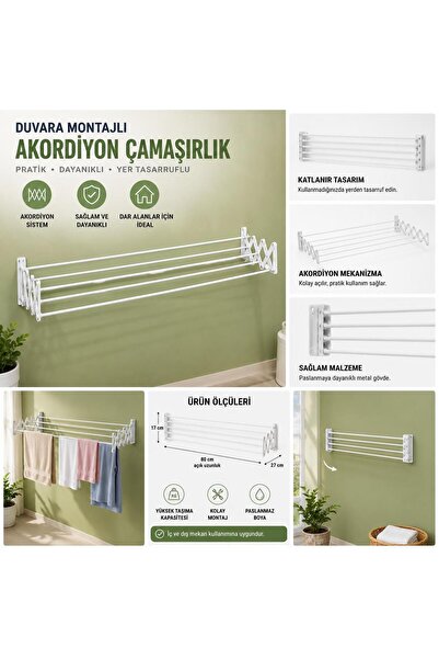 General Store KARAVAN, BALKON, DAR ALAN AKORDİYON ÇAMAŞIR KURUTMALIK