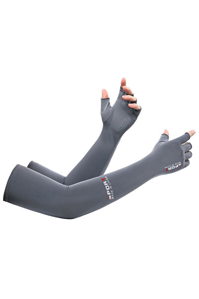 choice2 Gray Summer Anti-UV Cooling ‌Ice Silk Arm Sleeves Breathable Stretchy...