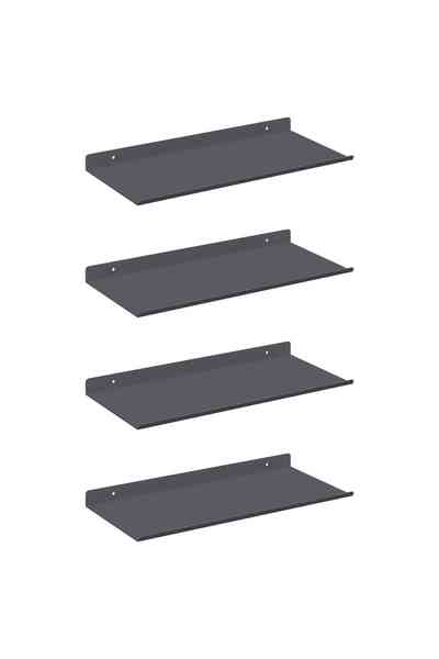 vidaxl Raft de perete cu raft 4 pcs Antracit 40 x 18 x 2,5 cm