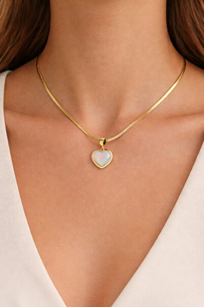 laria jewelry قلادة سلسلة إيطالية على شكل قلب
