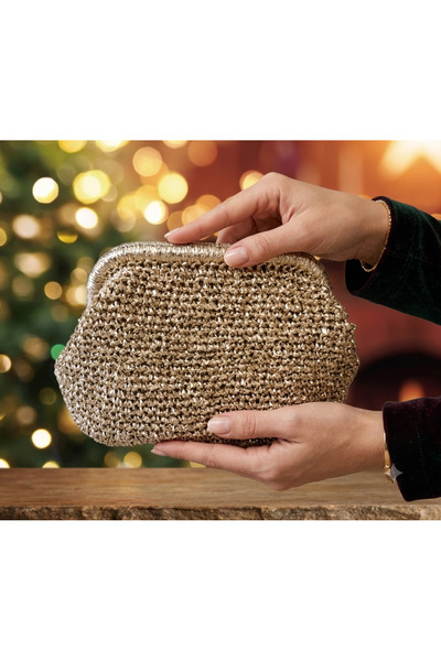 hobilanka 25/20 χρυσό τσαντάκι clutch