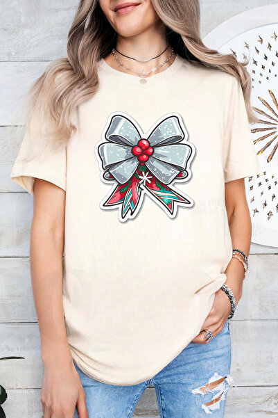 Sarah's Boutique Women's T-shirt – 100% cotton – Christmas Bow