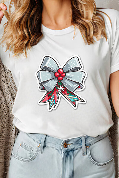 Sarah's Boutique Women's T-shirt – 100% cotton – Christmas Bow
