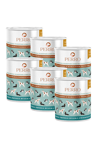 Other Perro hrană umedă pentru câini vită cu rădăcină de pătrunjel 6x850g