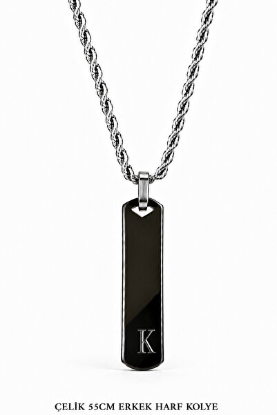 Jack Ferrero K letter steel men's necklace / 55 cm