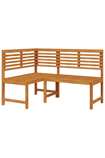 vidaxl Bancă de colț pentru grădină, 140 cm, lemn masiv de acacia