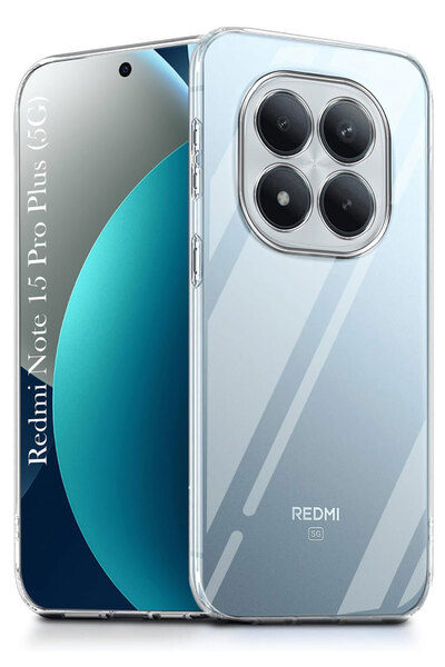 CEPSTOK Redmi Note 15 Pro Plus 5G Kılıf Şeffaf Kamera Korumalı Esnek Yumuşak Silikon