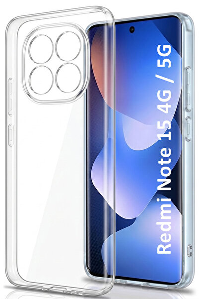 CEPSTOK Redmi Note 15 4G/5G Kılıf Şeffaf Kamera Korumalı Esnek Yumuşak Silikon