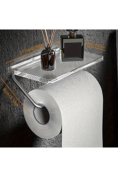 OEM Suport pentru Hârtie Igienică de Perete, Acrilic/Aluminiu, Argintiu, Acce...