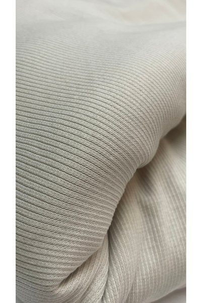 LUSSAMODA Stone Color Croquette Ribbed Fabric